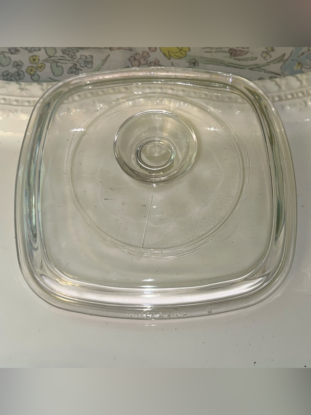 Corning Ware Pyrex square glass casserole lid A7C